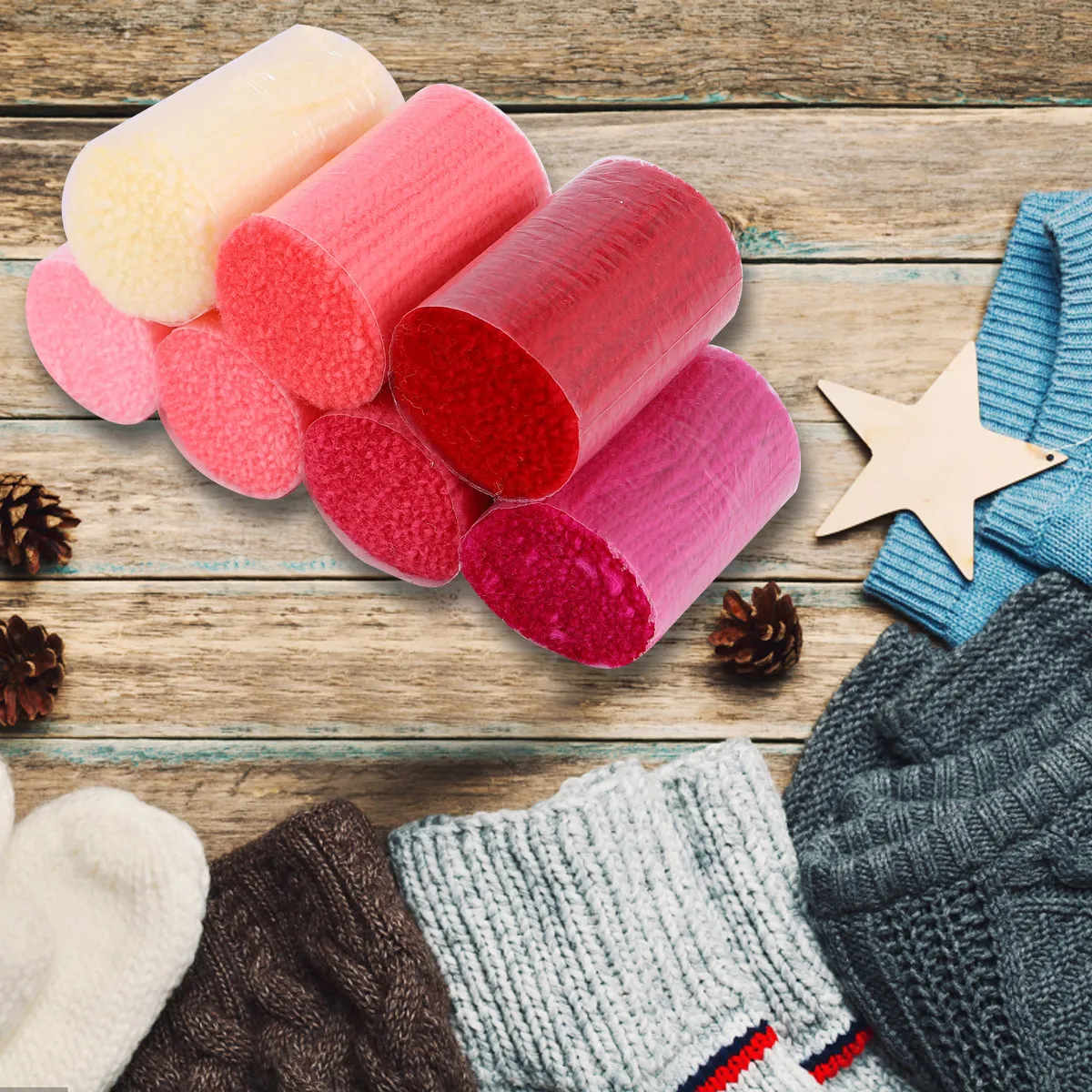 

18Pcs Cotton Yarn Embroidery Woolen Yarn Set Soft Thick Threads for Cross Stitch Handmade Pillow Rug Carpet Birthday Decoration