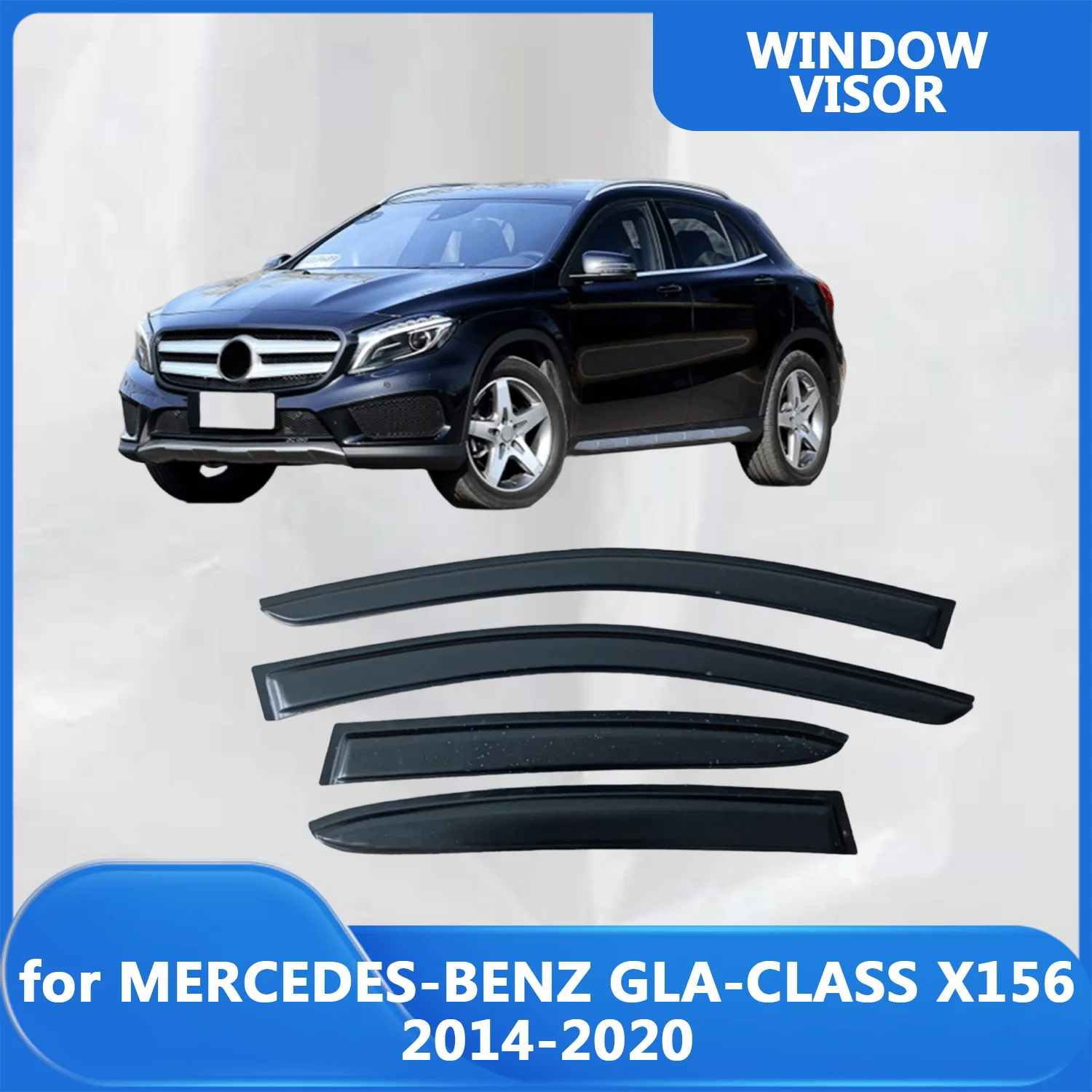 

Window Visor for MERCEDES-BENZ GLA-CLASS X156 2014 2015 2016 2017 2018 2019 2020 Wind Deflectors Rain Guards Door Visor Vent