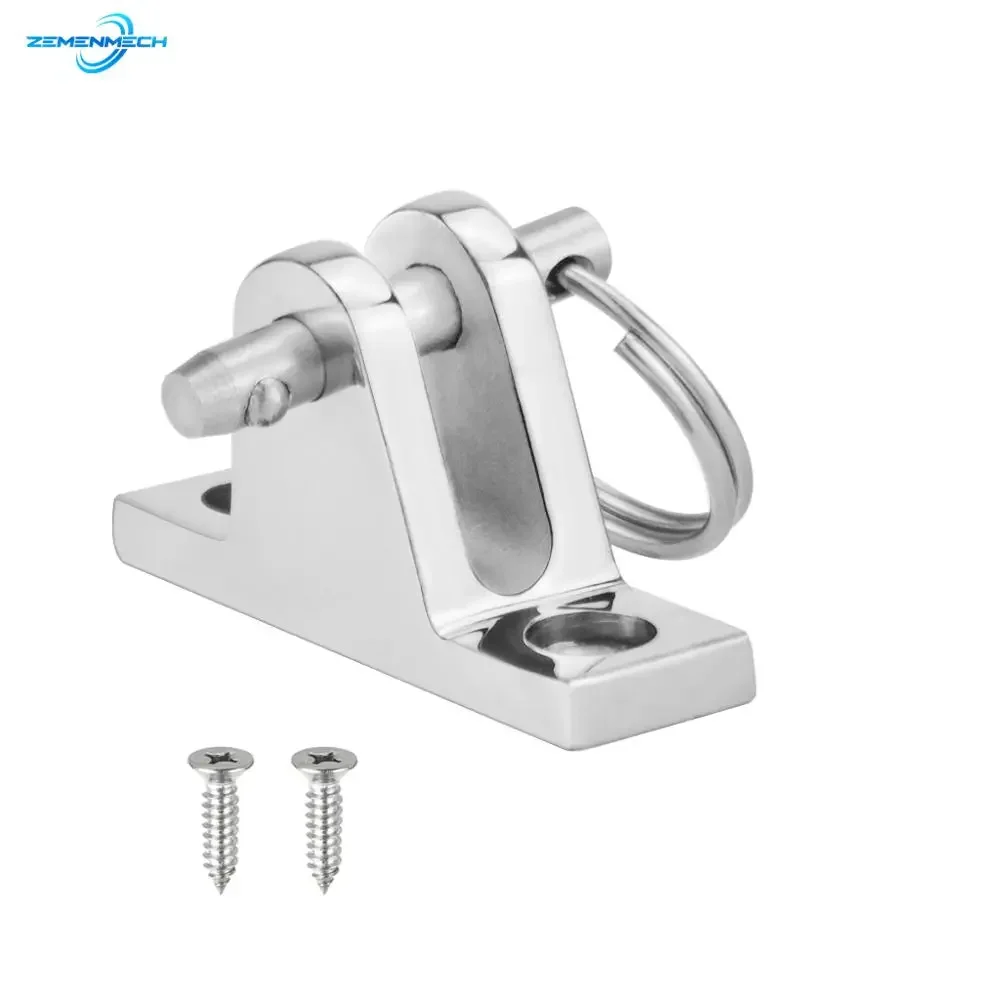 316 Stainless Steel Boat Bimini Top Deck Hinge with Quick Release Pin 90 Degree Boat Accessories Marine Kayak Canoe Yacht Cover