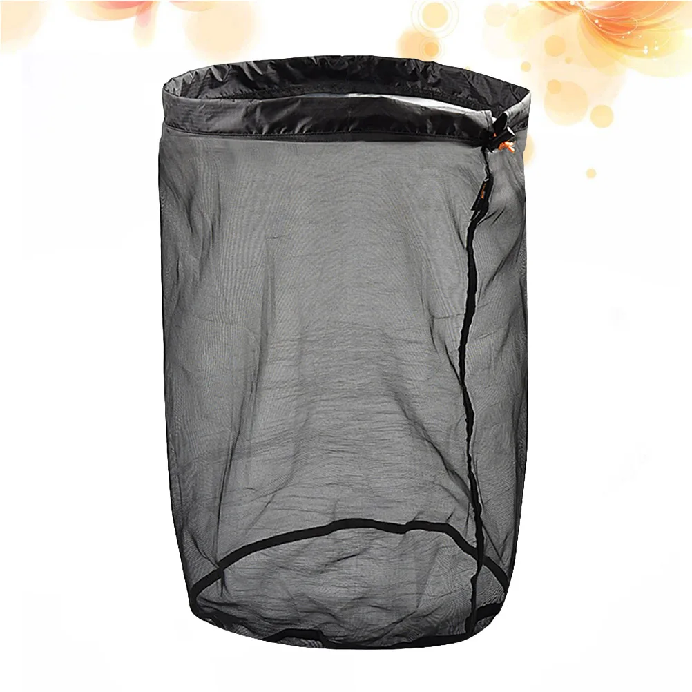 Color Matching Xxl Mesh Drawstring Storage Bag Compressed Organizer Large Capacity Multifunctional Laundry Storage Dirty Clothes