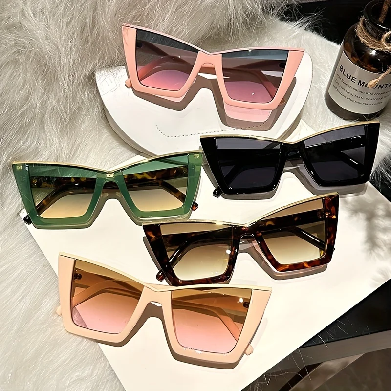 نظارات شمسية عصرية على شكل عين القطة للنساء والرجال كاجوال مضادة للوهج للحفلات والسفر على الشاطئ