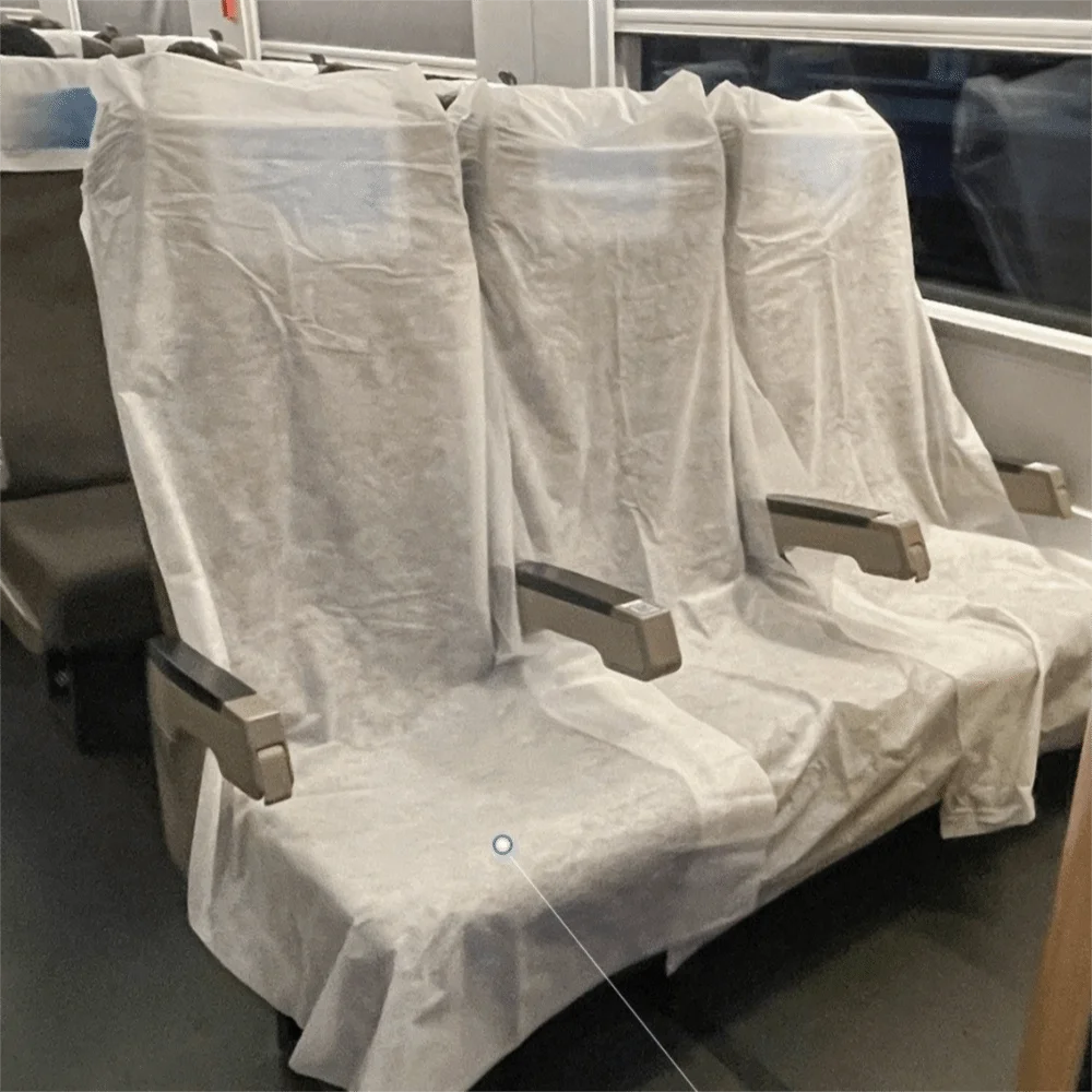 5Bags Hygienic Disposable Seat Covers Dirt-proof Portable Dust-proof Cover Lightweight Breathable Chair Cover Airplanes