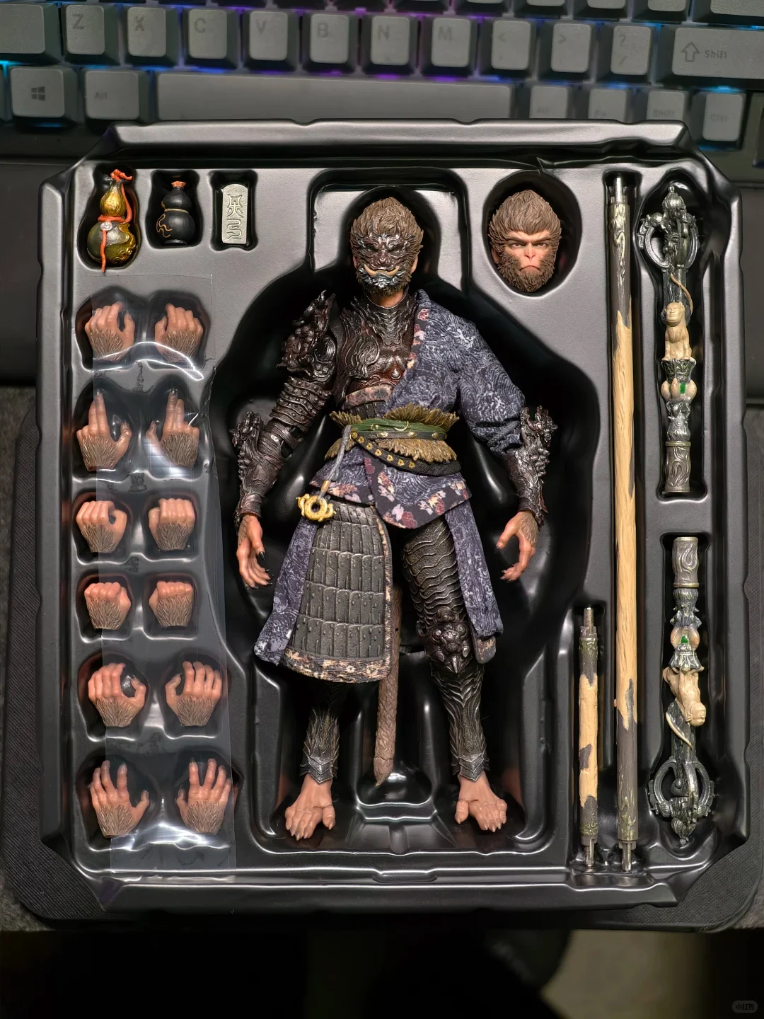 متوفر في المخزون INART MORFIG 1/12 MAG-G0002 أسطورة سوداء وو كونج مجموعة درع برونزية مقاس 6 بوصة مجموعة كاملة من زخرفة شخصيات الحركة #2