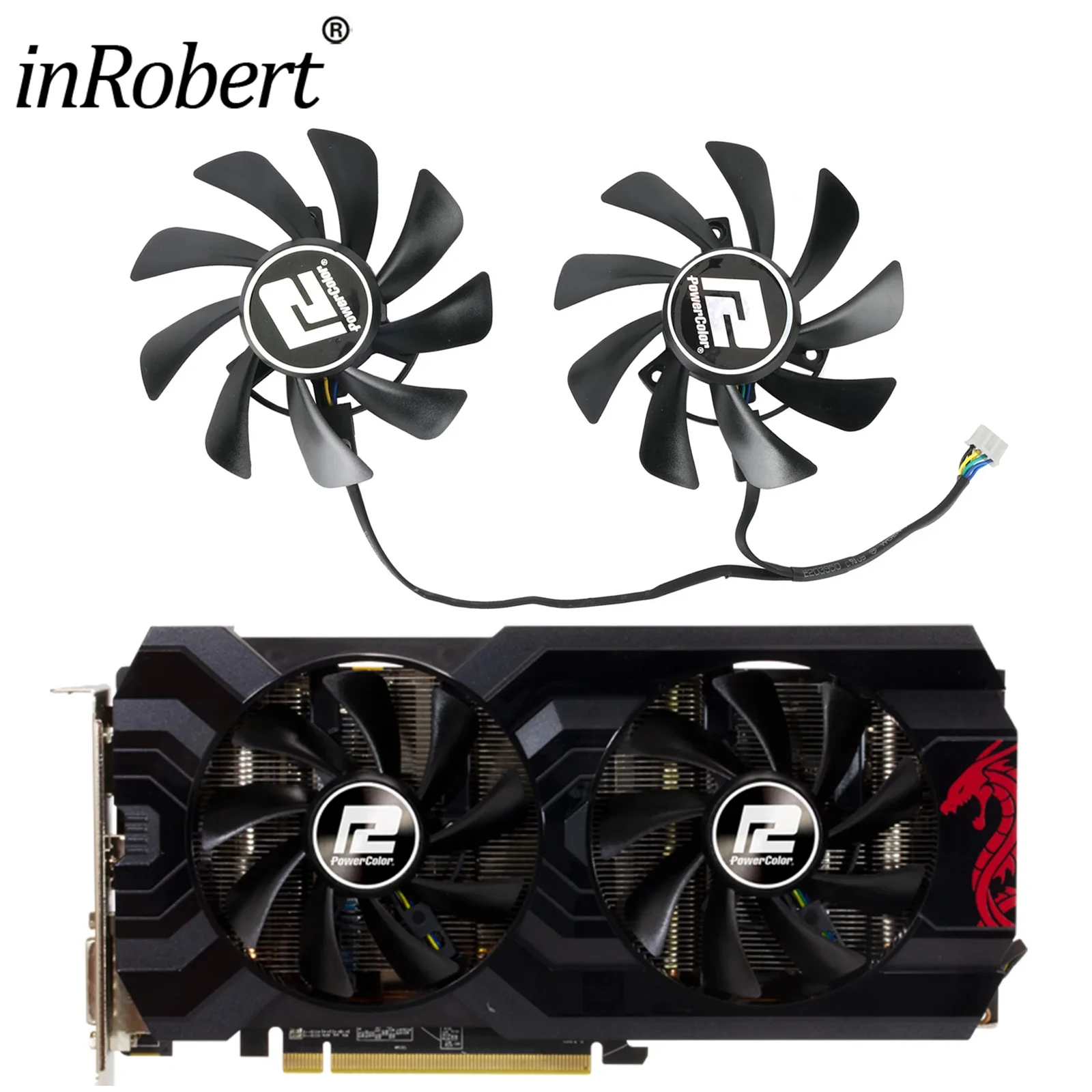 85mm T129215BU 4Pin RX570 GPU Cooling Fan For PowerColor Red Dragon RX 570 AXRX 570 Graphics Card Cooling Fans DIY Repair Parts