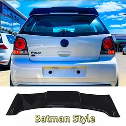 For VW Volkswagen Polo MK4 9N 2001-2009 Batman Style Batman Glossy Black Rear Boot Roof Lip Spoiler Wing Car Rear Tail Wing