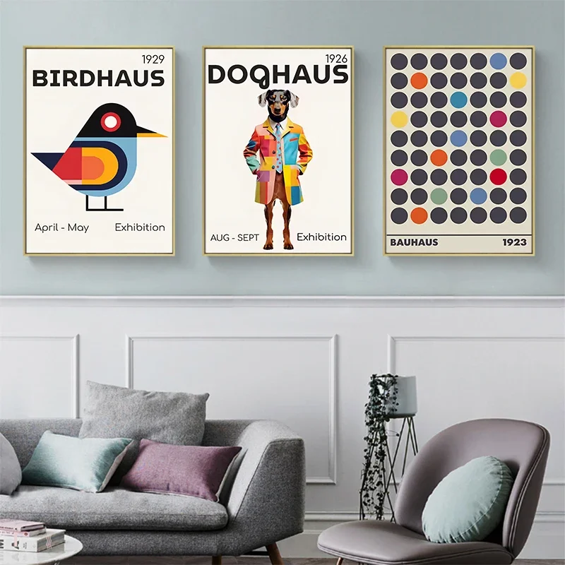 الحد الأدنى باوهاوس كرسي المشارك مجردة قماش اللوحة منتصف القرن الحديثة هندسية طباعة جدار صورة فنية للديكور المنزل #5