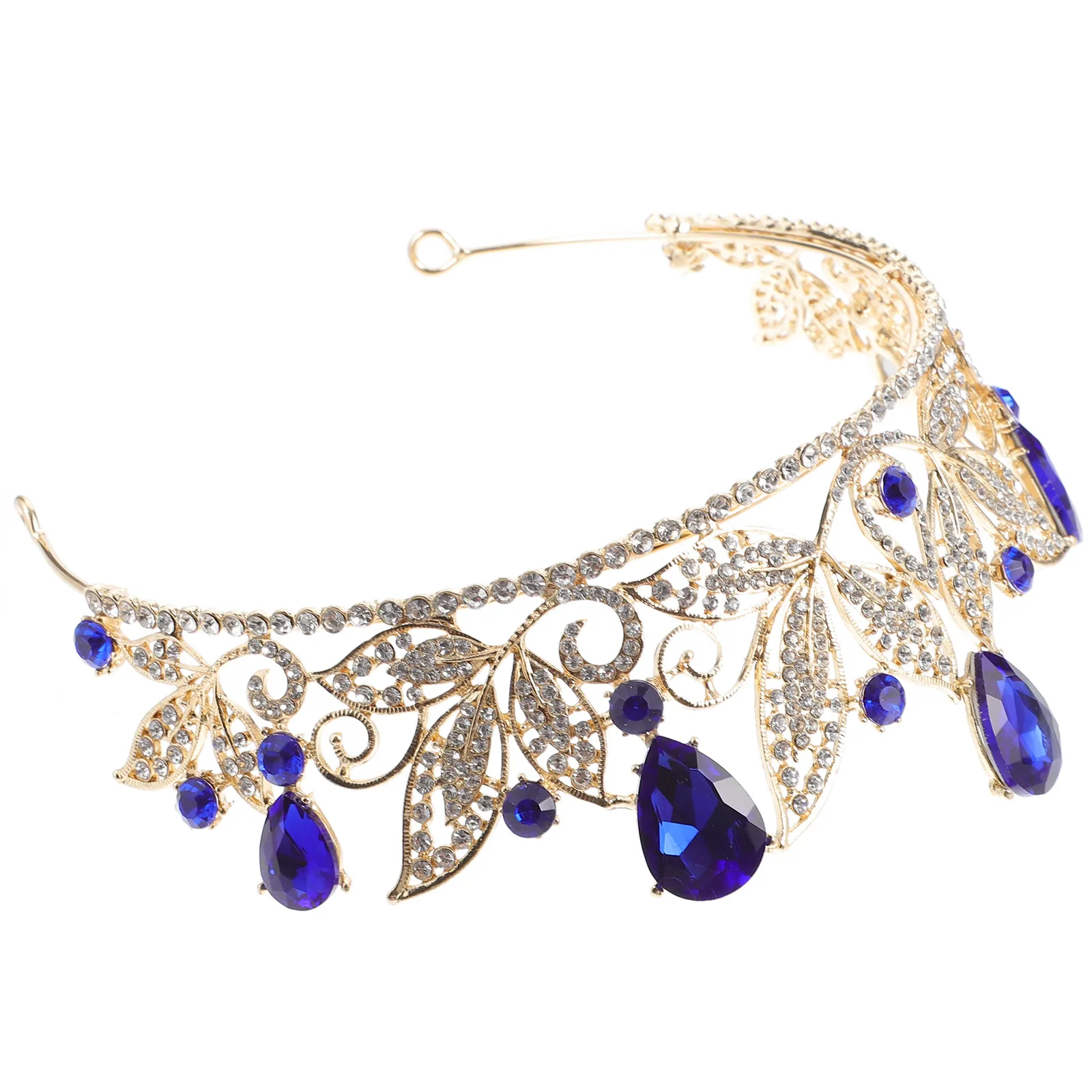 

1 шт. Ретро-стиль, барочная корона, свадебная тиара, из сплава с кристаллами, стильное украшение для волос для женщин и невест