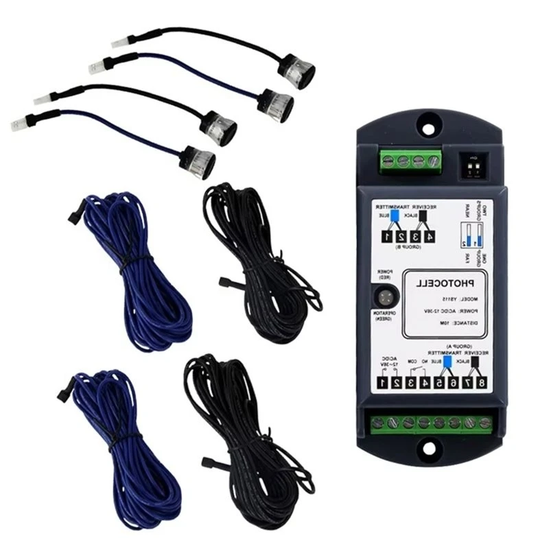 2026 New-New One Dual AC DC 12-24V Automatic Sliding Gate Door Safety Sensor Photocell Garage Door Photocell B