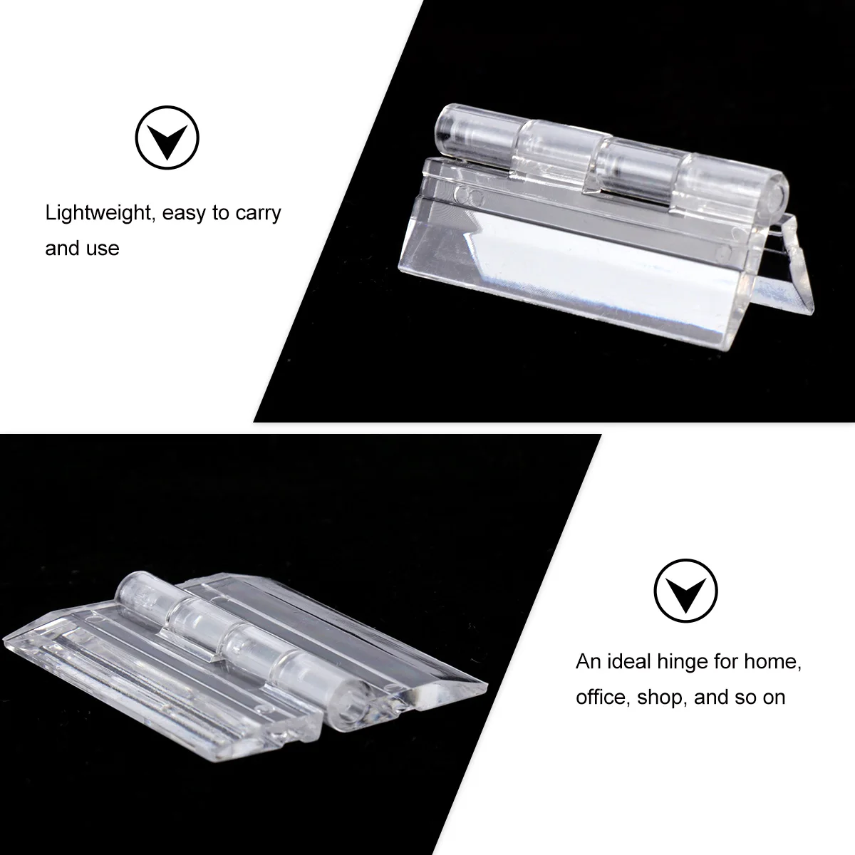 

10pcs Hinge Acrylic Clear Small Acrylic Hinge Lightweight Durable High Grade Material Wooden Hinges