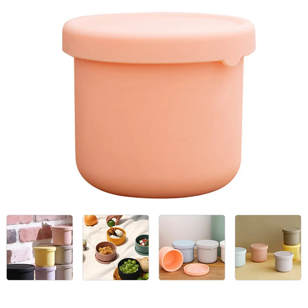 

Silicone Box Vegetable Fruit Container to Keep Fresh Storage Containers for Fridge and Soup Cup