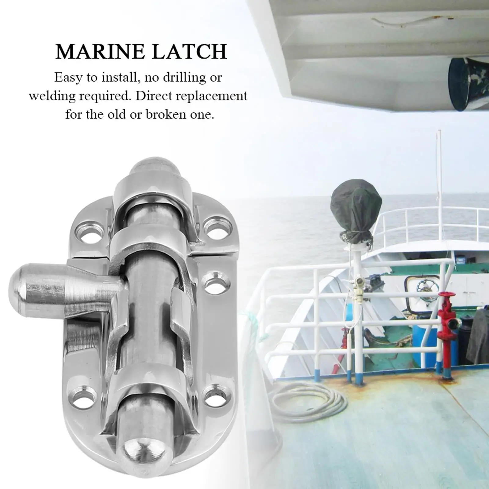 Roestvrij Staal Voor Marine Boot Deur Raam Lock Latch Glijbaan Vat Bout Sluiting 60Mm 110Mm