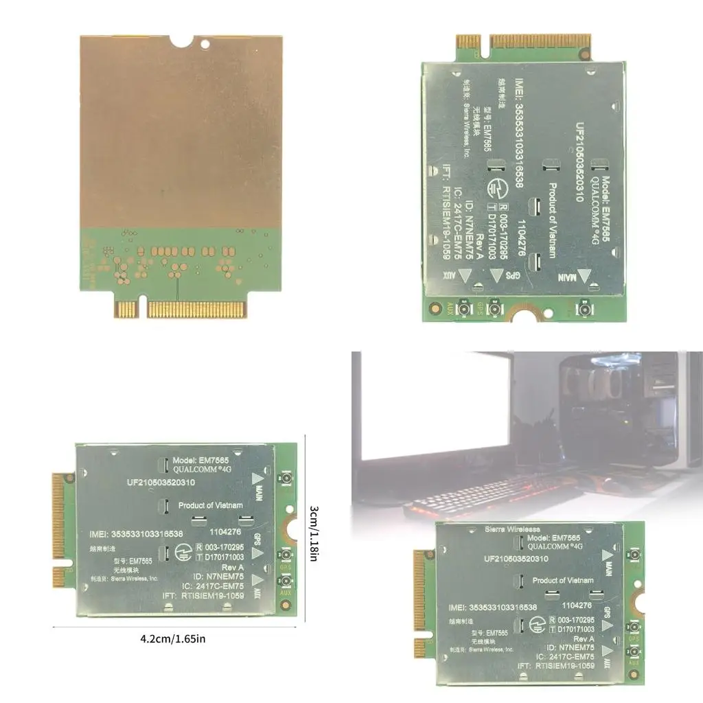CAT12 600MBPS NGFFS 모듈 CAT12 NGFFS 모듈 CAT12 무선 EM7565 4G LTE 모듈