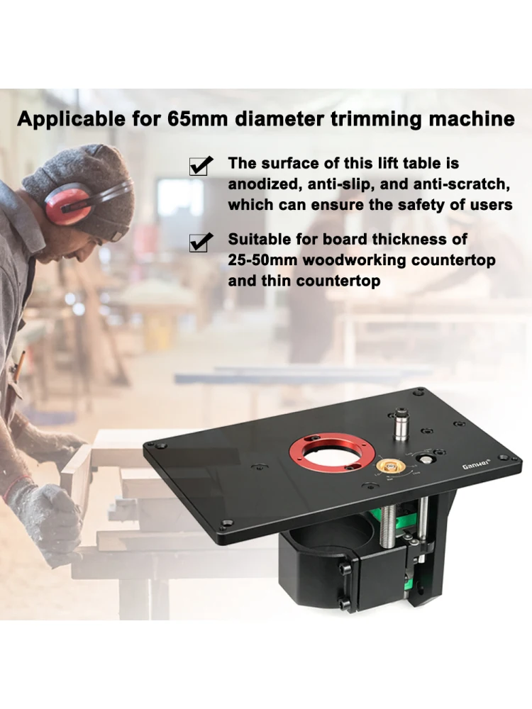 Electric Wood Milling Flip Board Chamfering Engraving Board Carpenter Workbench Woodworking for 65mm Diameter Trimming Machine