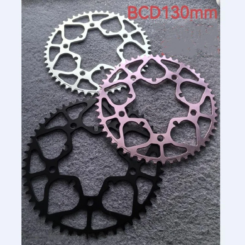 Bicycle chainring BCD 130 52T 54T for brompton poker hollow sprocket road bike