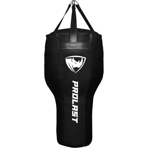 Angle Heavy Punching Bag for Adults Hook and Uppercut Boxing MMA Martial Arts Muay Thai 65 lbs Rhino Logo