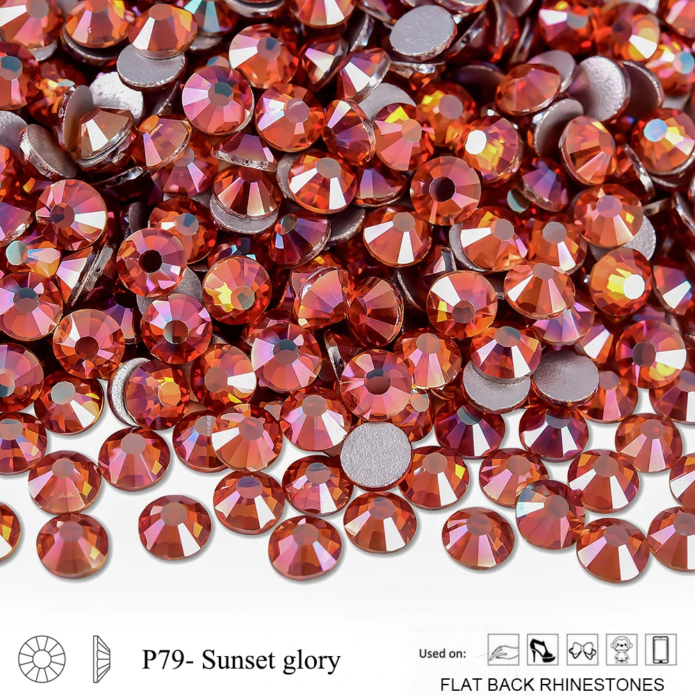 Oleeya P71-P94 SS3-SS30 Kristall Nicht-Hotfix Silber Flache Edelsteine Dekorationen DIY Glitzersteine Strass für Handarbeiten – Detail 9