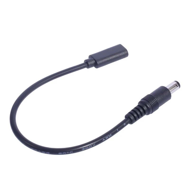 Type C Female To 5.5mmx2.1mm Male Cable Adapter