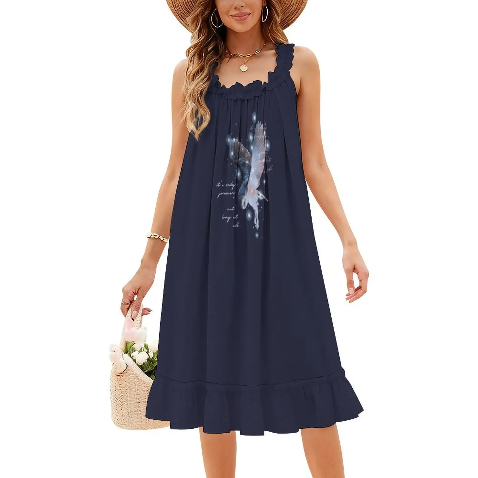 فستان حفلات أنيق للنساء من It's Only Forever فستان على شكل حرف A مع خيارات قصيرة/طويلة/بدون أكمام على شكل بومة الطيور وبومة الحظيرة ونجمة Galaxy Star #4