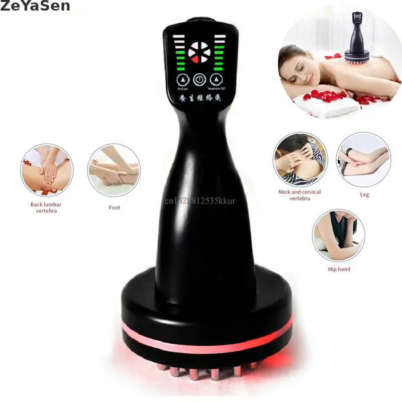 Microcurrent Meridian Scrape Infrared Body Detoxification Massage Comb Regimen Dredging Warm Brush Shape Promote Blood Relaxing