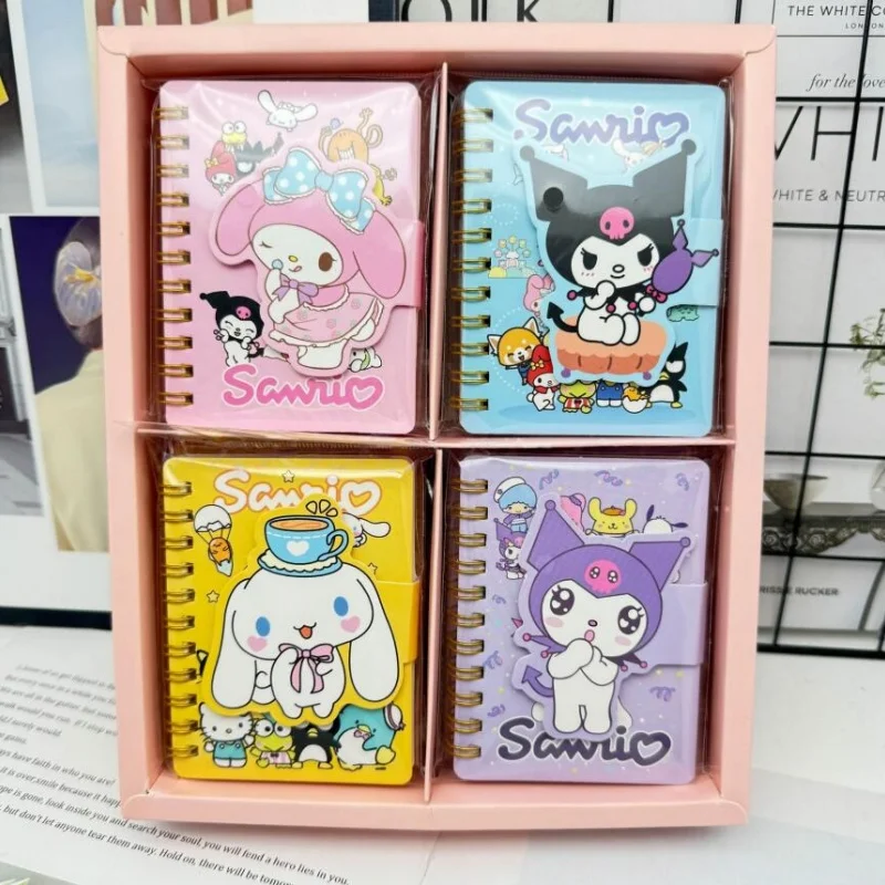 16 teile/los Sanrio Kuromi Melody Kitty Cinnamoroll Spule Memo Pad Nette Notizbuch Tagebuch Planer Schreibwaren Geschenk Schule Liefert