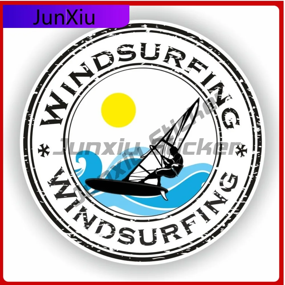 

Windsurfing Sticker Sports Funny Cool Creative Truck Helmet Waterproof Car Styling Vinyl Decal For Car Truck SUV Window Bumper
