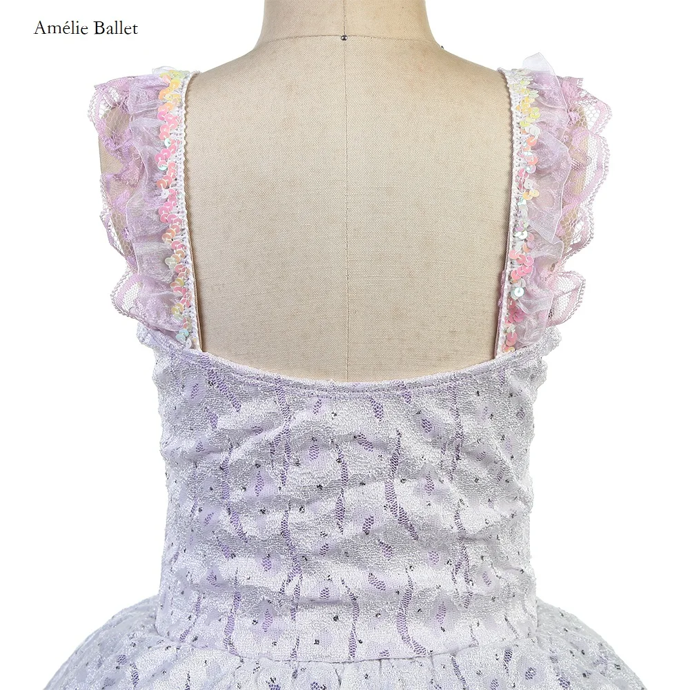 15303 ليلك اللون صد الباليه توتو تصميم جميل الفتيات زي الباليه توتو راقصة الباليه توتو