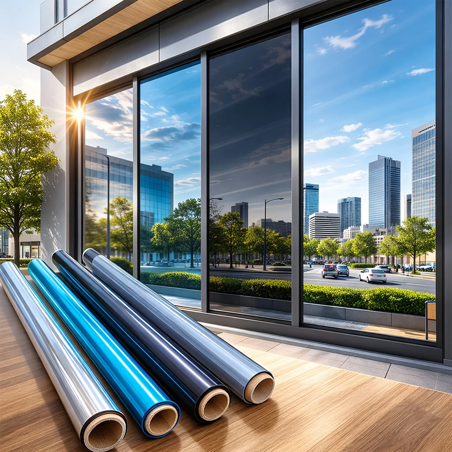 No Glue Static Cling Window Heat Insulation Film Sun Blocking Cooling Privacy Glass Sticker for Living Room Bedroom Balcony