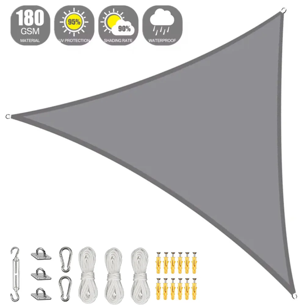 

4X4M 420D Waterproof Sun Shelter Triangle Sunshade Protection Outdoor Canopy Garden Patio Pool Shade Sail Awning Shade Cloth