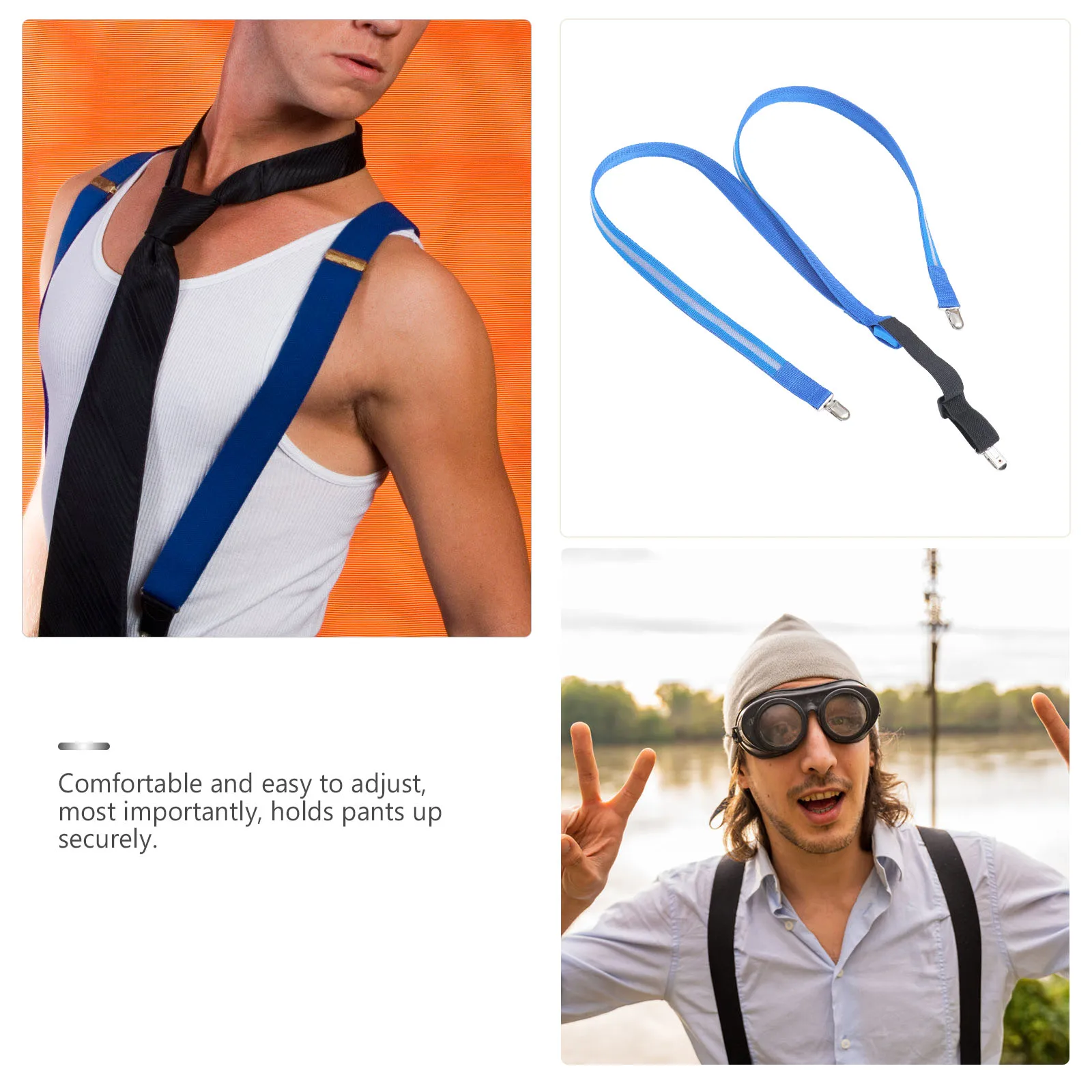 

Luminous Suspenders LED Elastic Unisex Party Accessories Adjustable Clip on Glowing Fashion Fiber Optic Men Women