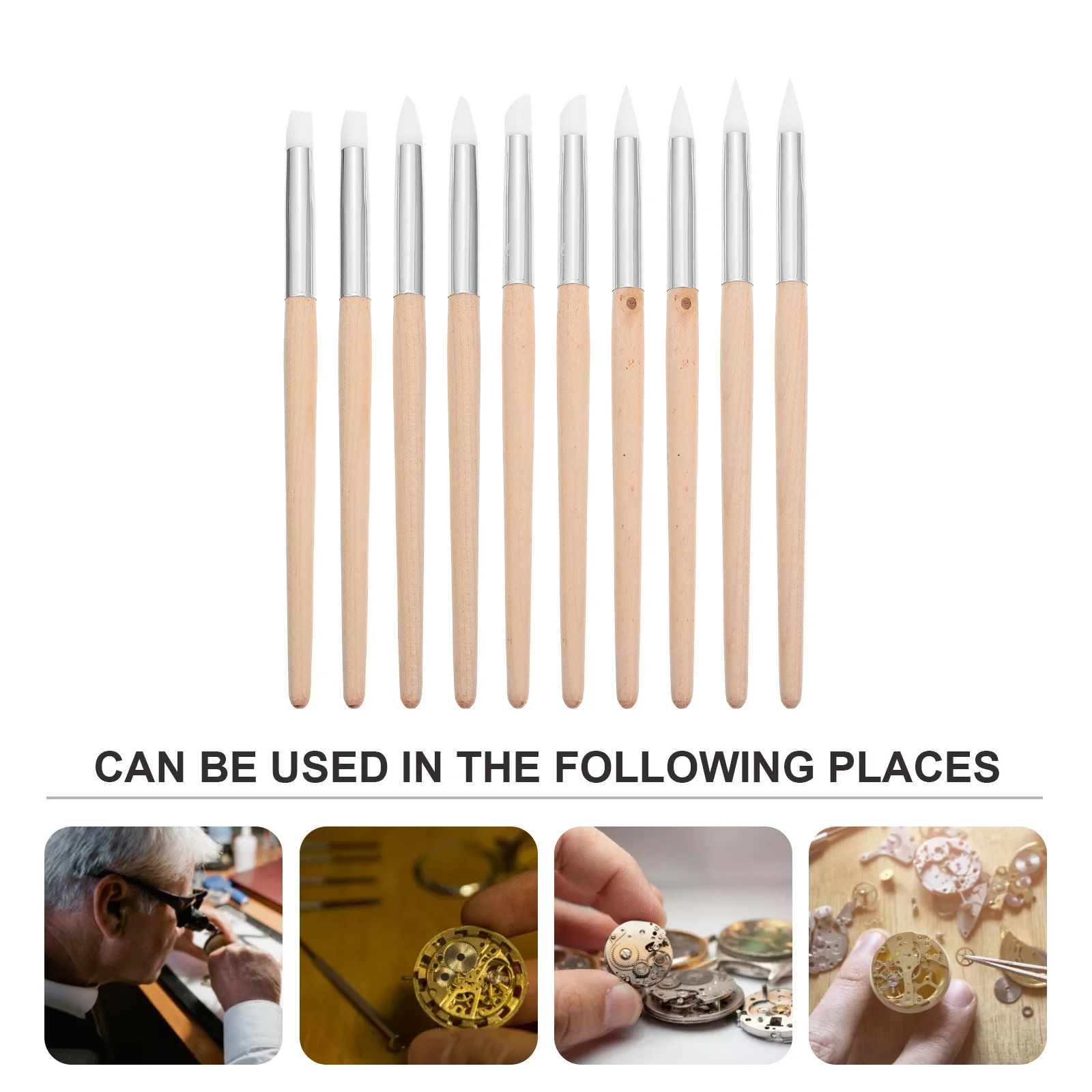 

Watch Dial Cleaner 10Pcs Professional Portable Pen Kit for Movement Cleaning Hand Jewelry Coin Repair Tool Convenient Accessory