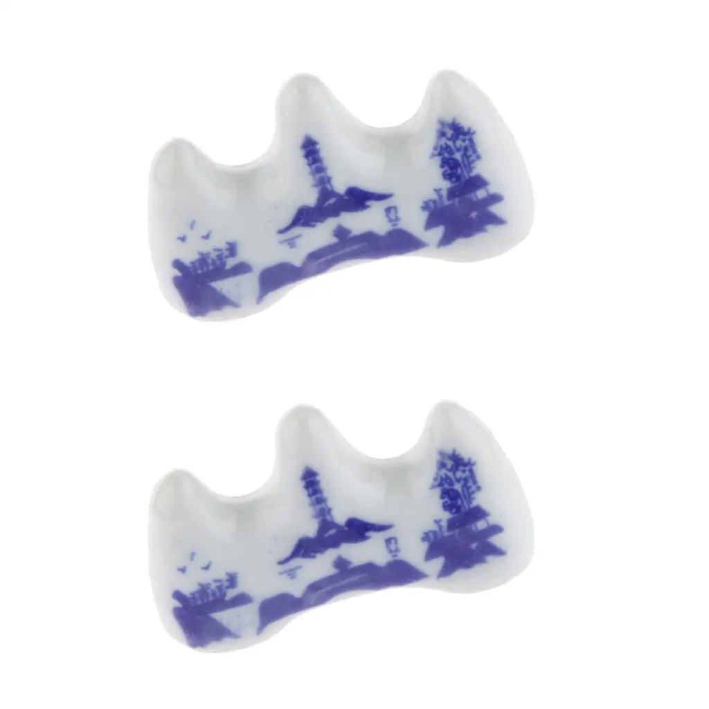 Decorative Ceramic Penholders Blue White Porcelain Brush Holders for Workspace Home Office Desk Stationery Storage