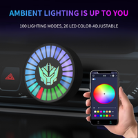 Smart RGB Pickup Lights LED 3D Ambient Lamp Sound Control Air Freshener Music Rhythm Lights for Car Bar Game Desktop TV Decora