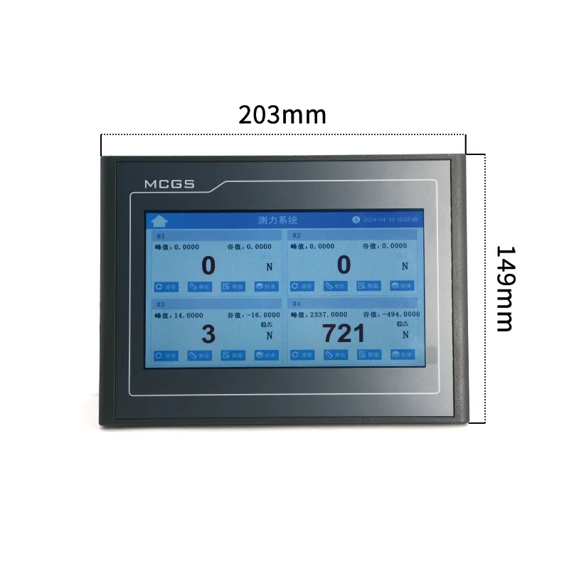 Four-Channel Force Meter Display Indicator with 2 x 5T load cells Test Compression Force Weight Pressure Sensor