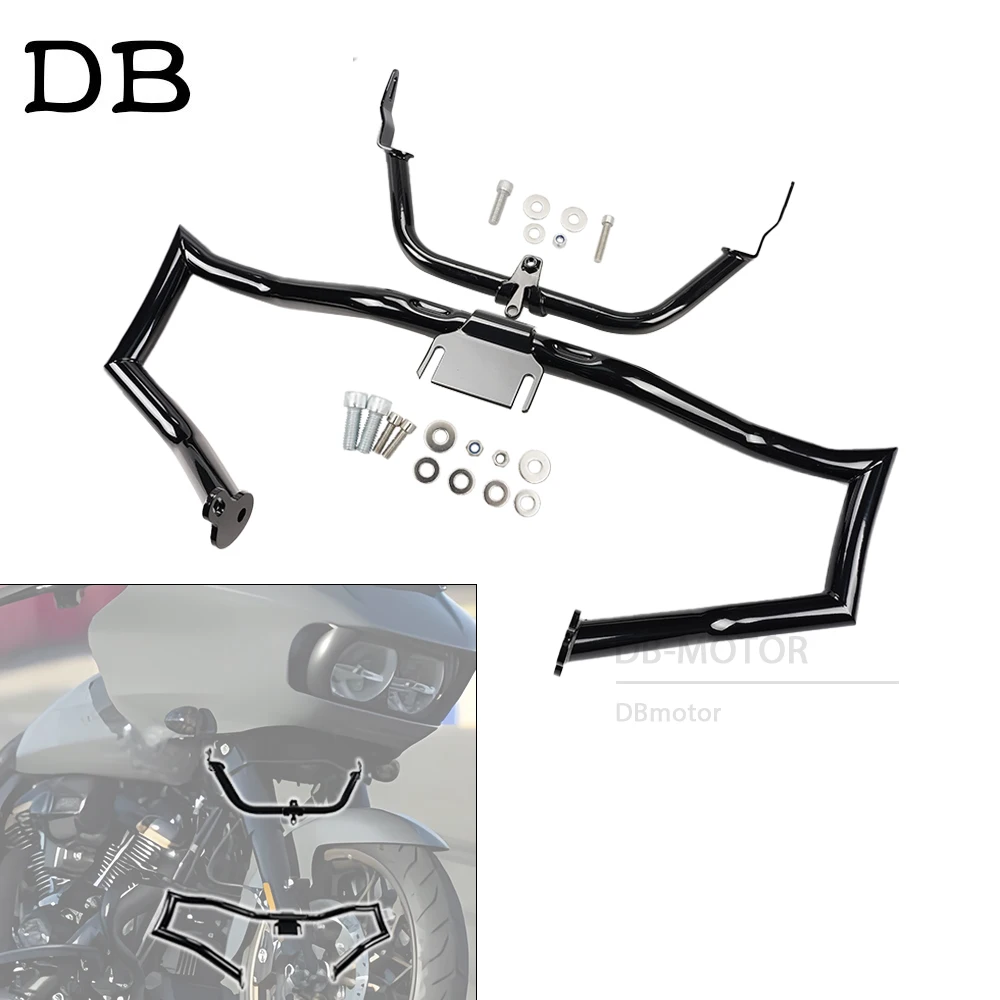 

Motorcycle Butterfly style bumper assembly Fit For Harley Touring Road King FLHR Street Electra Glide CVO 14-22/Road King 23-24