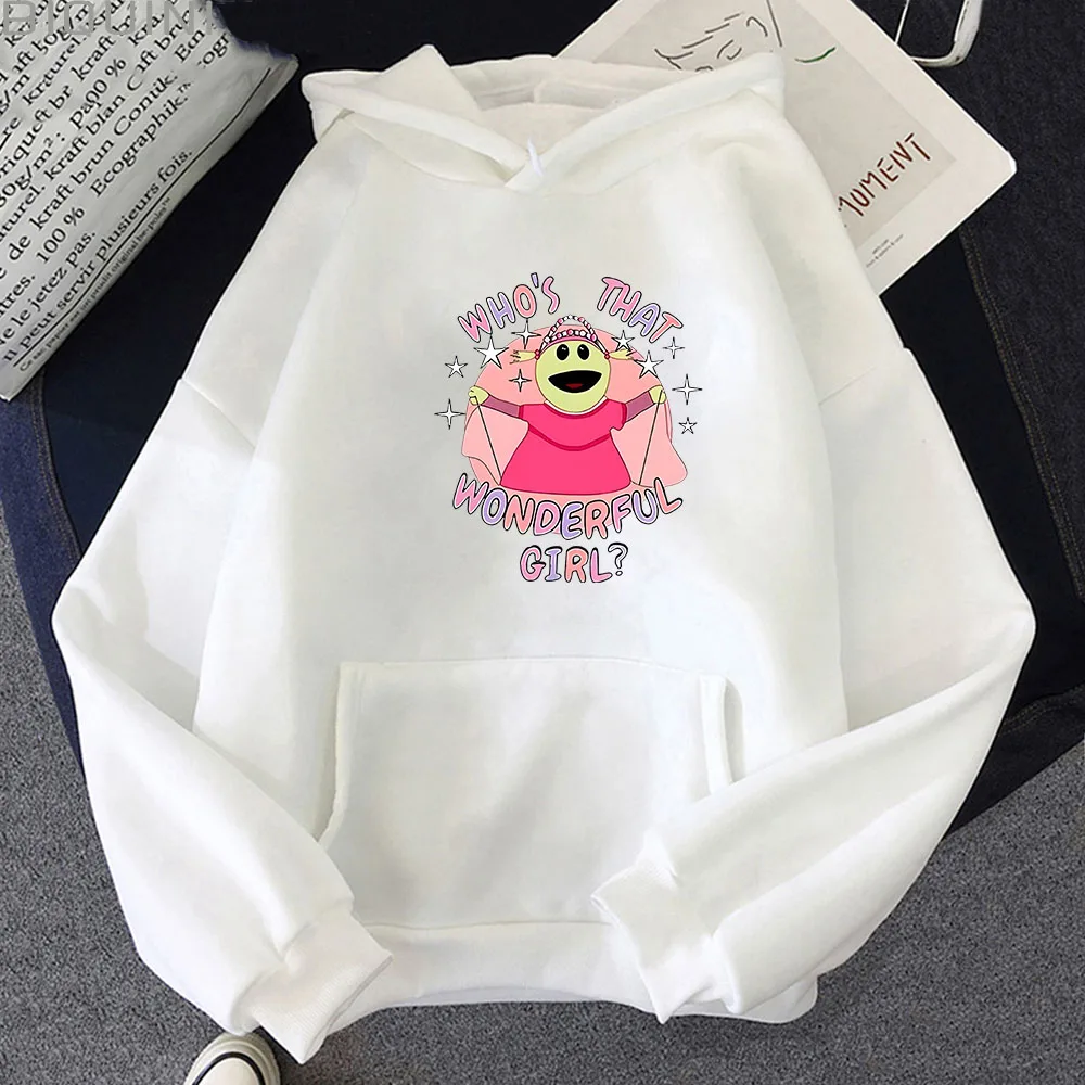 Nanalan Wonderful Girl Painting Men's Women's Hooded Sweatshirt Couples Trendy Clothes Casual Round Neck Long Sleeve Y2k Hoodies