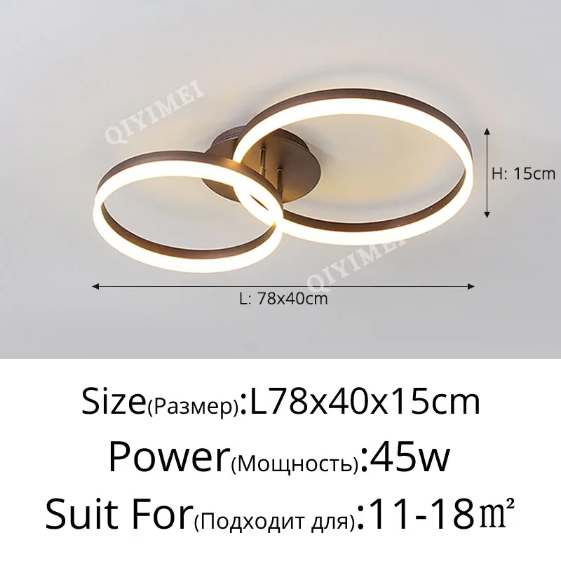 Home Ring Design Led Kroonluchters Goud Koffie Ronde Cirkel Plafondlamp Voor Woonkamer Eetkamer Slaapkamer Studeerkamer Binnenverlichting Armatuur