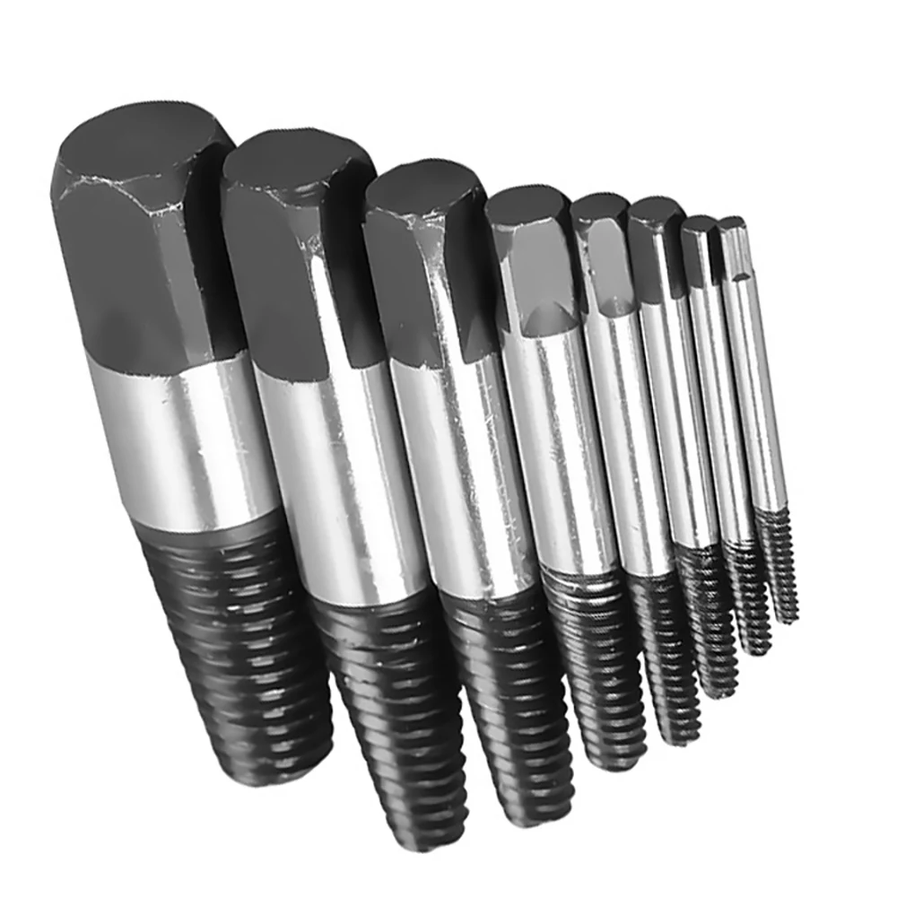 

Impact Screw Extractor 8Pcs Set Double Sided Drill Bit for Damaged Broken Screw Remover Alloy Steel Impact Driver Tool
