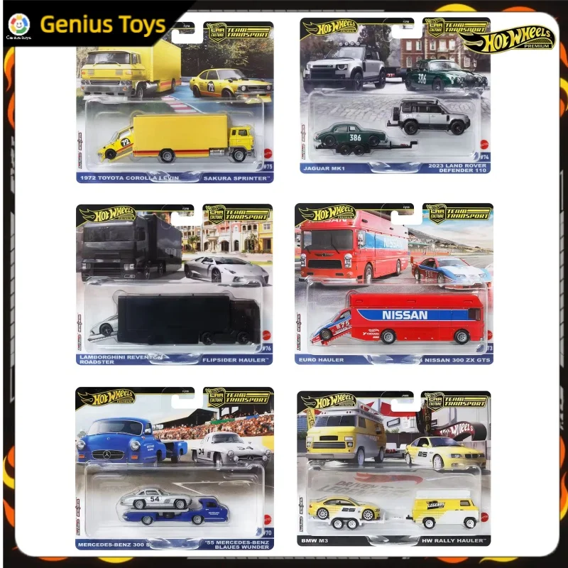 

Hot Wheels Premium Car Culture 1:64 Team Transport Toyota Lamborghini Land Rover Mercedes Benz Diecast Model Collectible Vehicle