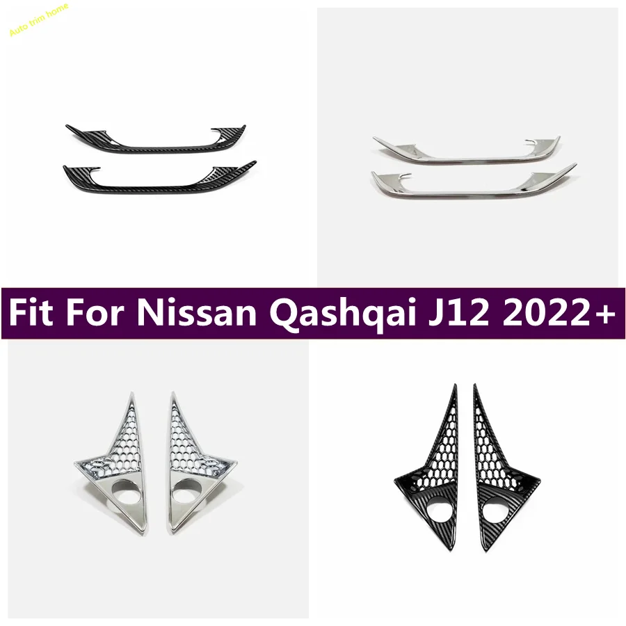 

Front Rear Reflector Fog Light Lamp Decor Frame Cover Trim Fit For Nissan Qashqai J12 2022 2023 2024 Car Accessories