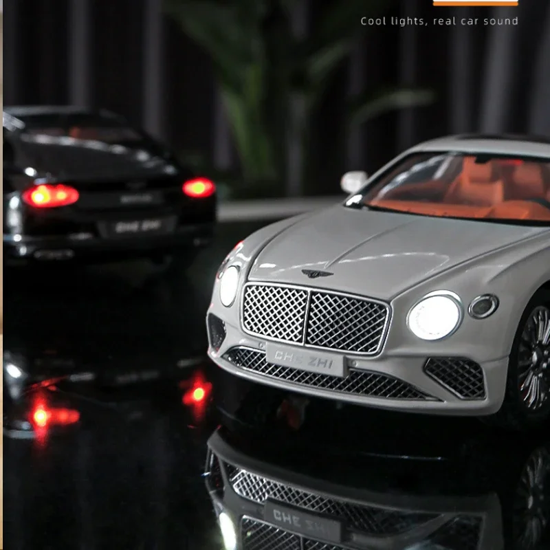 Simulation 1/24 Continental GT Supercar Model Sound Light Diecast Toy Vehicle Kids Boy Car Toy Gift Collection Home Decor