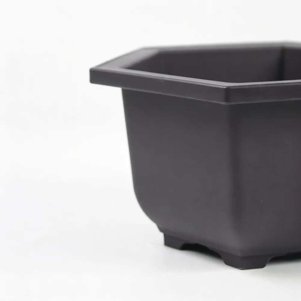 Elegant Zisha Plastic Planter Thickened Hexagon Rectangle Bonsai Container For Succulents Orchid Garden Pot