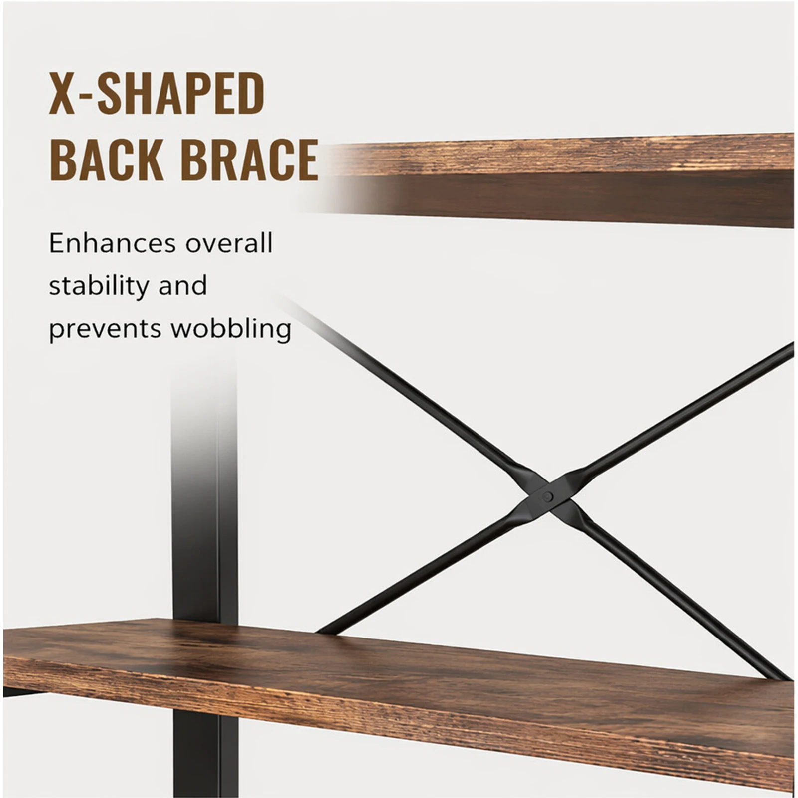 5 Tier Tall Bookshelf Metal Wo - огляд і ціна Bookshelf 5 Tier