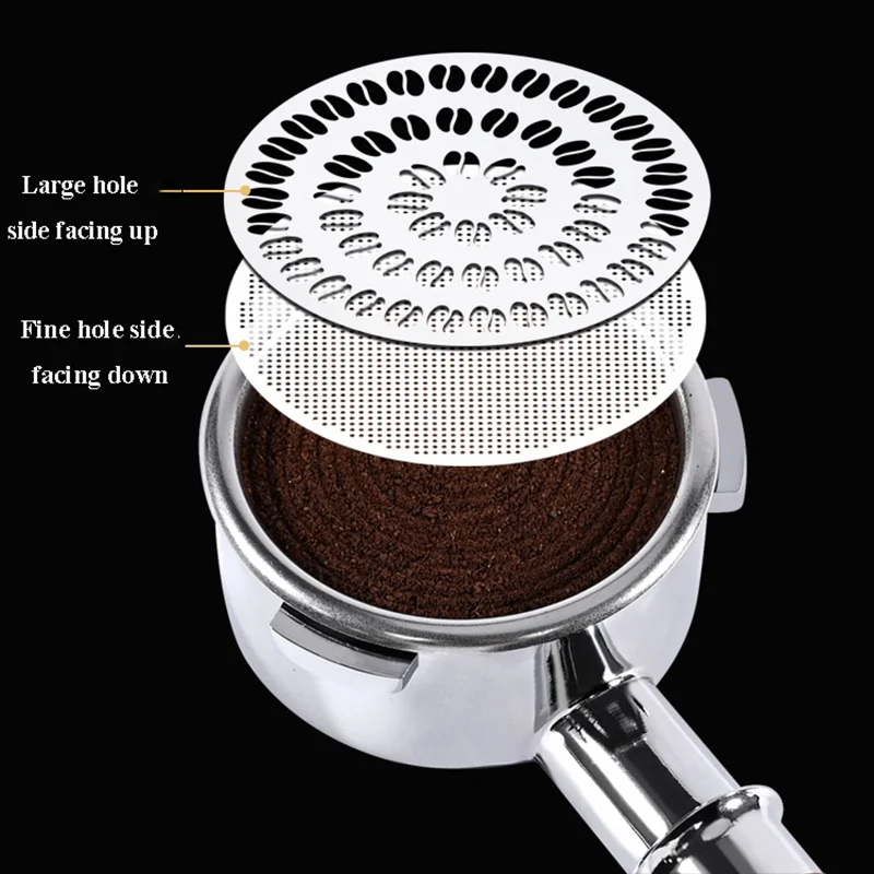 Puck Screen Mesh - 51/53/58mm Double Layer Coffee Puck Screen,
