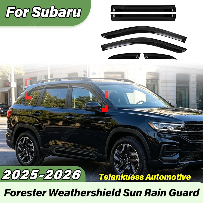 

Для Subaru Forester 2025-2026: Декоративная накладка на окно, защита от дождя, спортивная гоночная накладка на боковое окно, солнцезащитный козырек, всепогодная защита