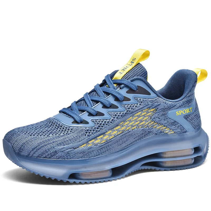 Men\'s shoes 2025 new full hand air cushion running shoes trend non-slip cushioning casual sports shoes summer dad tide shoes