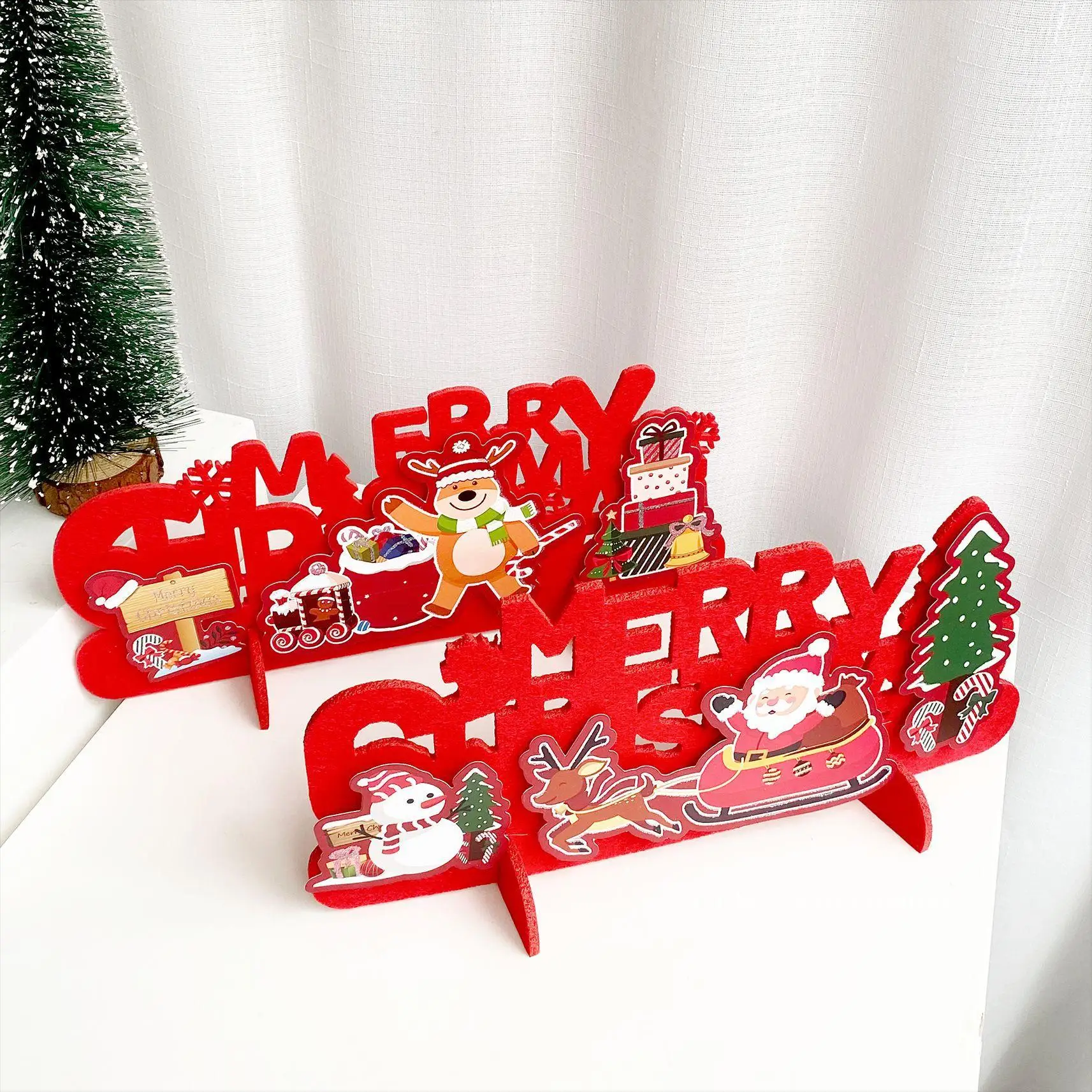 

Christmas Theme Small Ornaments Desktop Fun Beautiful Snowman Old Man Ornaments