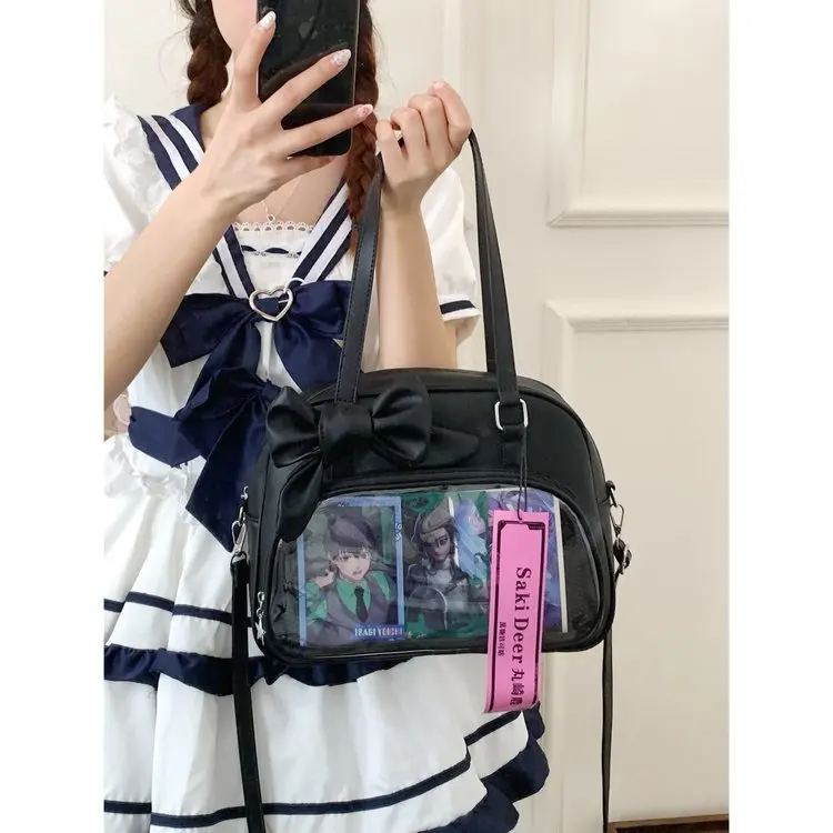 

Японские сумки Kawaii Ita, универсальные Y2k, эстетические женские прозрачные сумки Jk, модная уличная сумка через плечо, сумки в стиле Лолиты