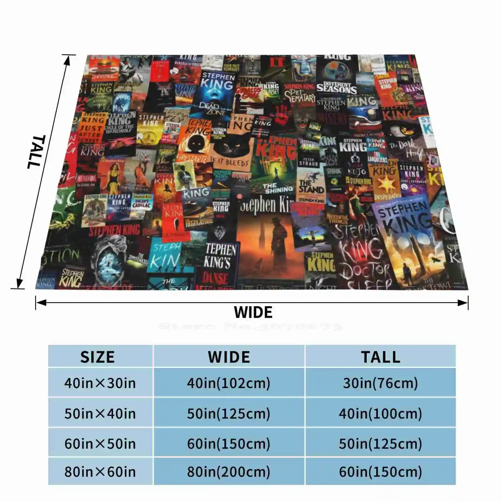 The Full Collection Of Stephen King Books Top Quality Comfortable Bed Sofa Soft Blanket Stephen King Steven King Books Book