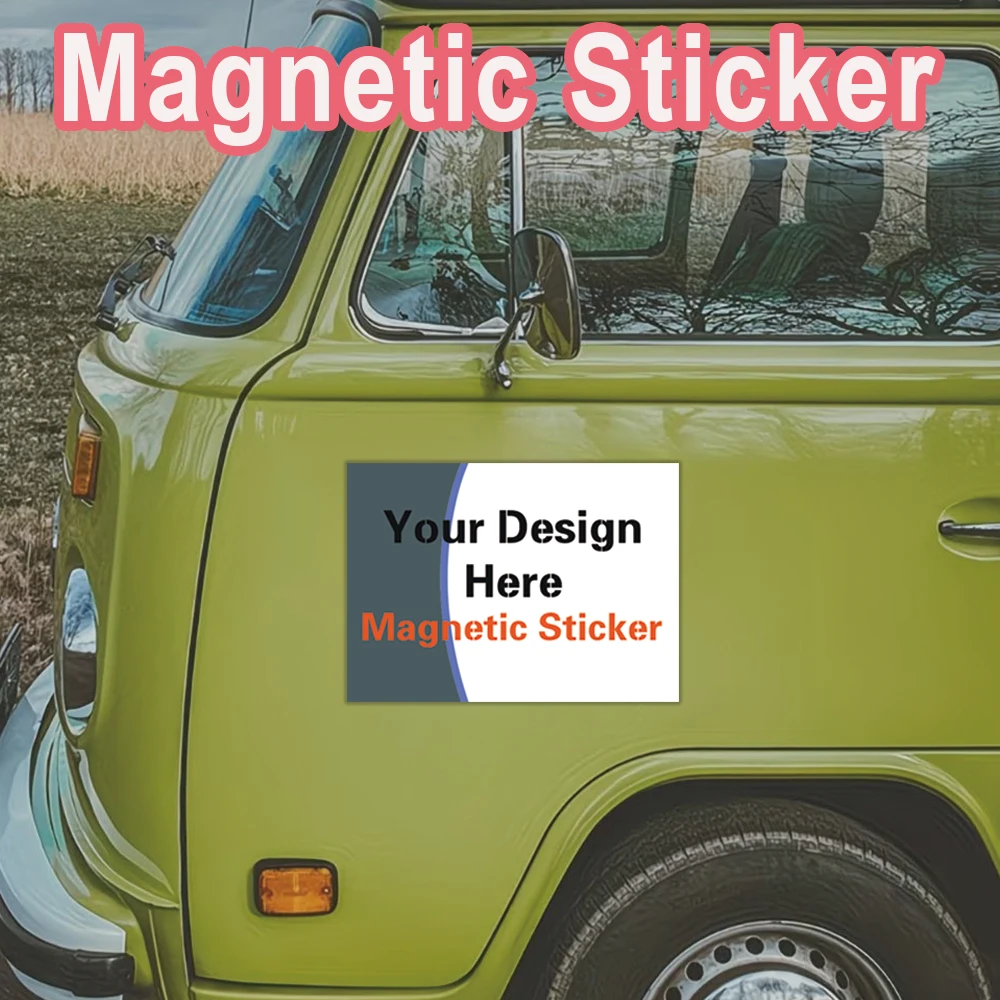 1 Stück Cartoon-Aufkleber mit individuellem Logo oder Foto, magnetisch, personalisiert, individueller magnetischer Aufkleber, Autoaufkleber und -aufkleber