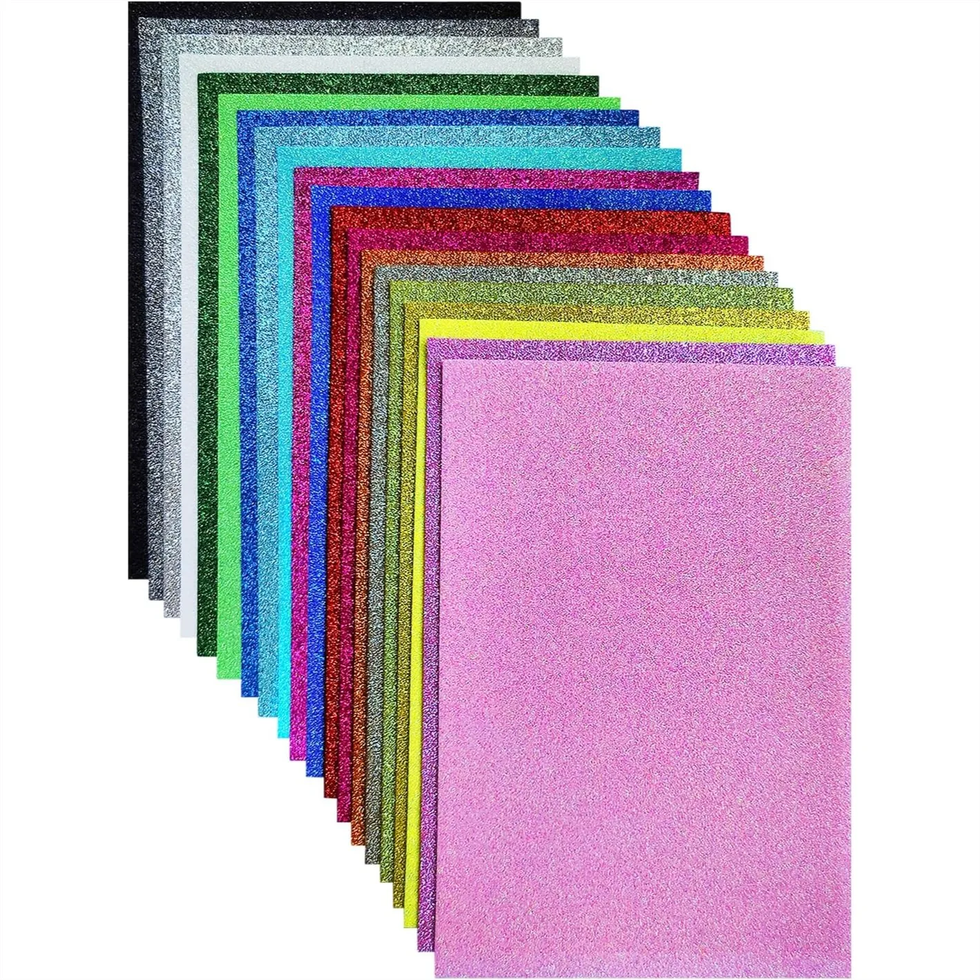 

20pcs Glitter Felt Sheets 8x12 Inches Stiff Fabric for Crafts Party Decorations